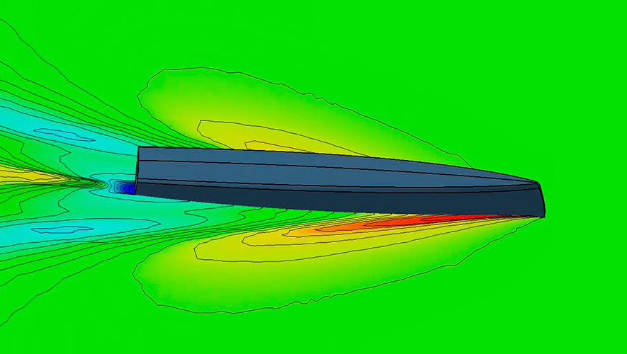 Fast displacement hull form