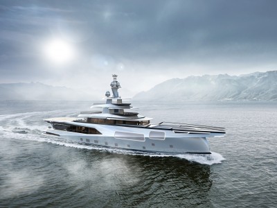 Dynamiq presents a futuristic 55-meter eco-explorer: Global 550