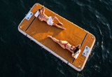2 x NautiBouy Marine aufblasbare Schwimmplattformen (nebeneinander)